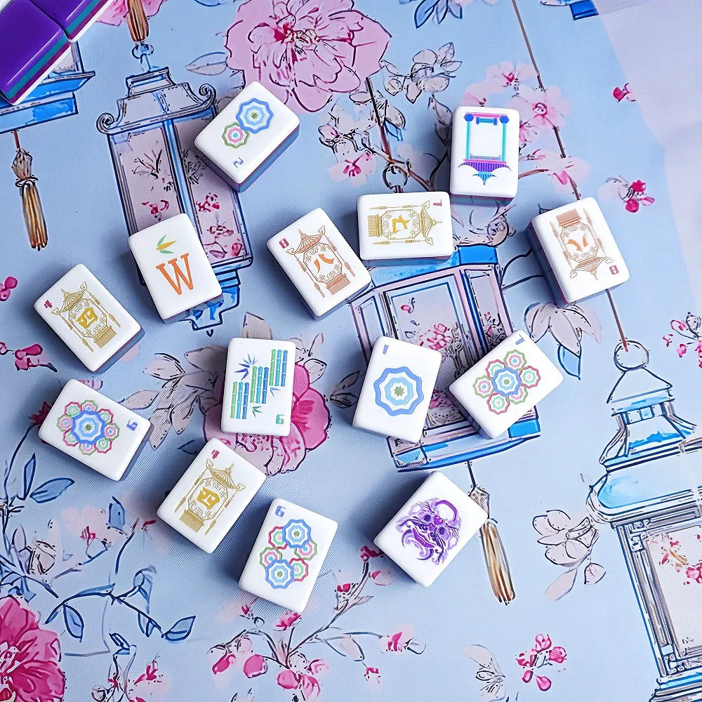 American Mahjong Tile Set 160 Premium Acrylic 4-Layer Tiles Mahjong Board Game for Parties, Tournaments & Tabletop Gatherings
