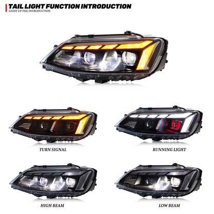 LED Headlights For VW Volkswagen Jetta 2011-2018 MK6 Start-up Animation Sequential Turn Signal Front Lamps Assembly