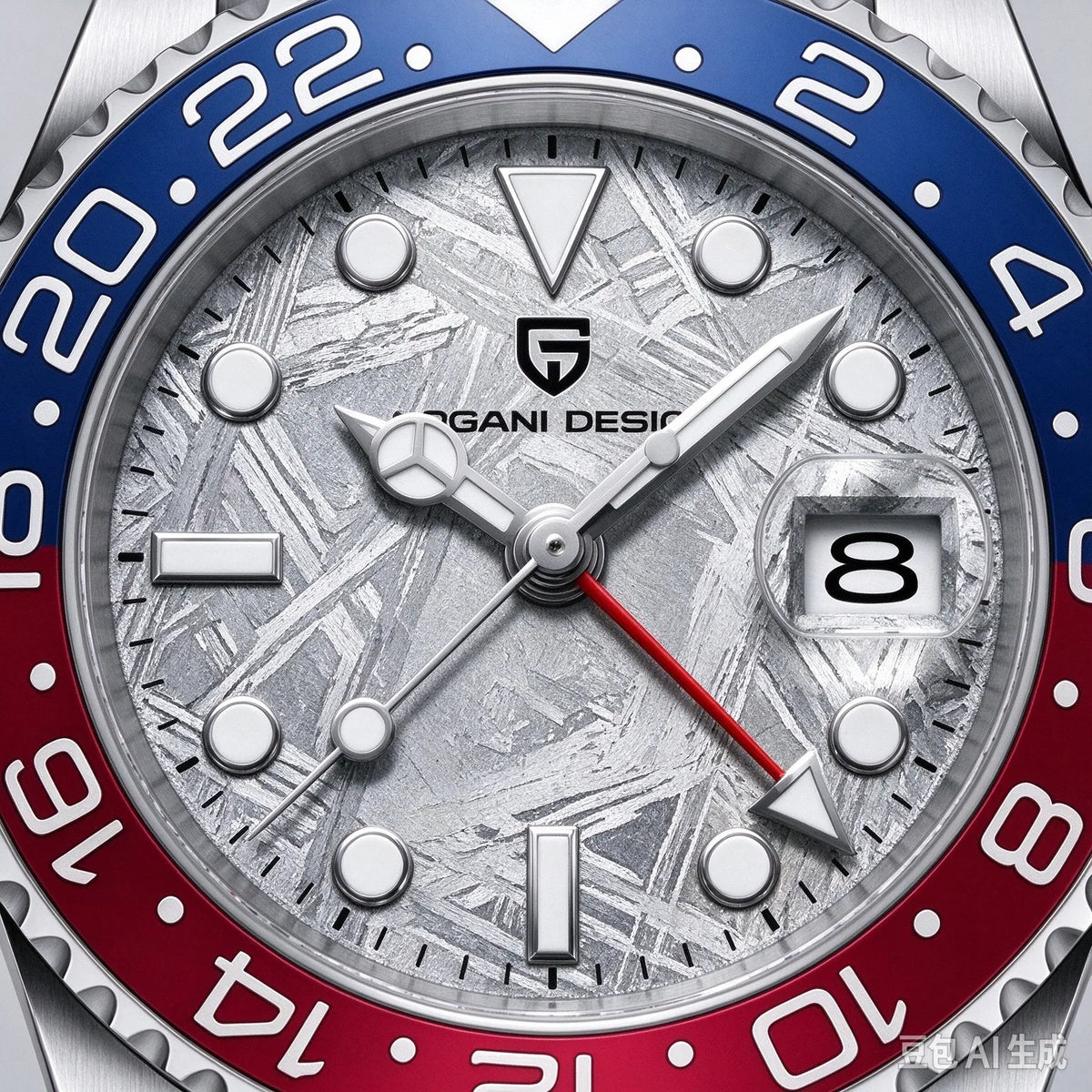 2026 PAGANI DESIGN V2 40MM Pepsi Meteorite Dial Men Mechanical Watch 100M Waterproof Jubilee Watch Strap Sapphire Glass Stainless Steel Automatic Watch for Men Gift Watch