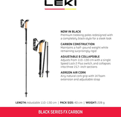 Foldable Carbon Trekking Poles - Lightweight Collapsible Walking Sticks for Hiking