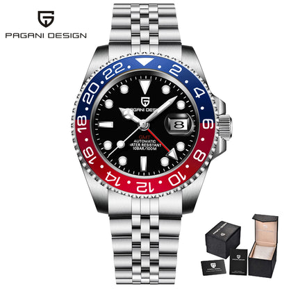 PAGANI DESIGN New V2 40MM GMT Men watch Mechanical Watches Luxury Automatic Watch Men Sapphire waterproof Wrist Watches for men