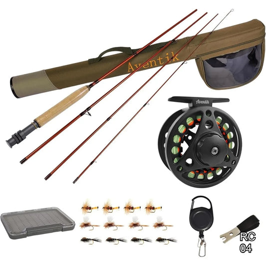 Complete Fly Fishing Starter Kit with Rod, Reel, 12 Flies & Travel Case for Trout Panfish