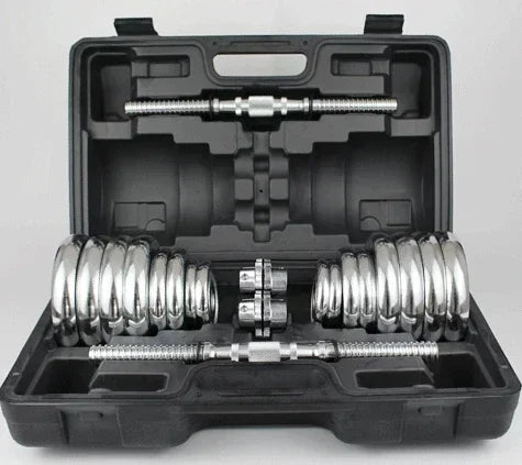 Upgrade Upgrade Barbell Combination Set Gym Household 15 / 30 / 20kg Fitness Free Weight Replace All Steel Electroplated Dumbbel