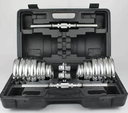 Upgrade Upgrade Barbell Combination Set Gym Household 15 / 30 / 20kg Fitness Free Weight Replace All Steel Electroplated Dumbbel