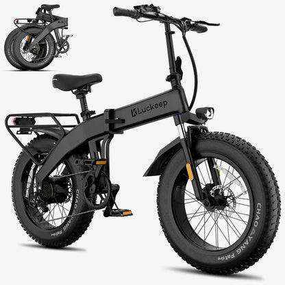 Folding Electric Bicycle 20x4.0" 1400W,28Mph,60Mile,48V 15AH,Urban Commuting Adult Electric Bicycle
