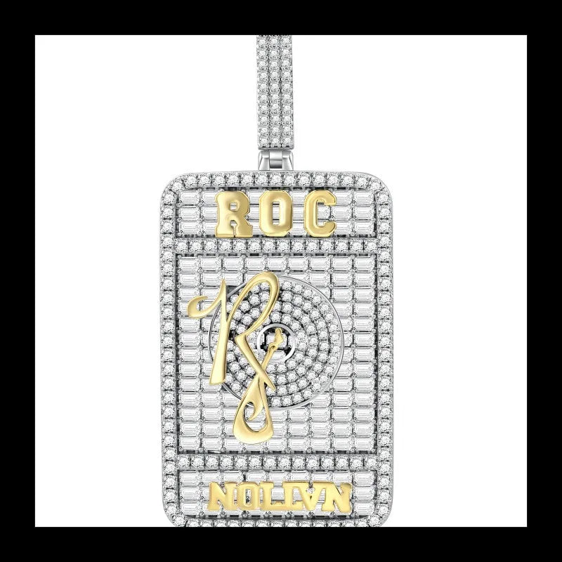 Purely Handmade Pictures, Customized Accessories, Letter Square Brand Pendant, Same Necklace for Men and Women