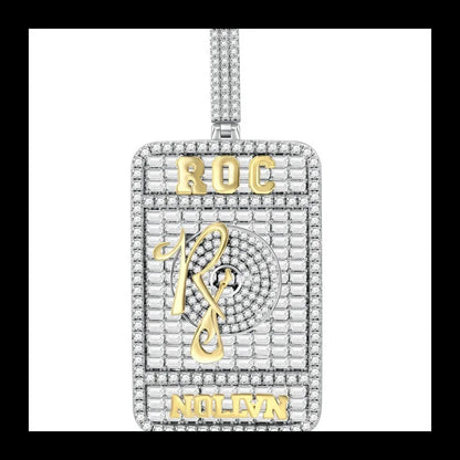 Purely Handmade Pictures, Customized Accessories, Letter Square Brand Pendant, Same Necklace for Men and Women