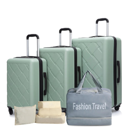 Luggage Sets 3 Piece, Suitcases with Double Spinner Wheel,Suitcase Set ABS Hard Case Luggage with Travel Duffle Bag