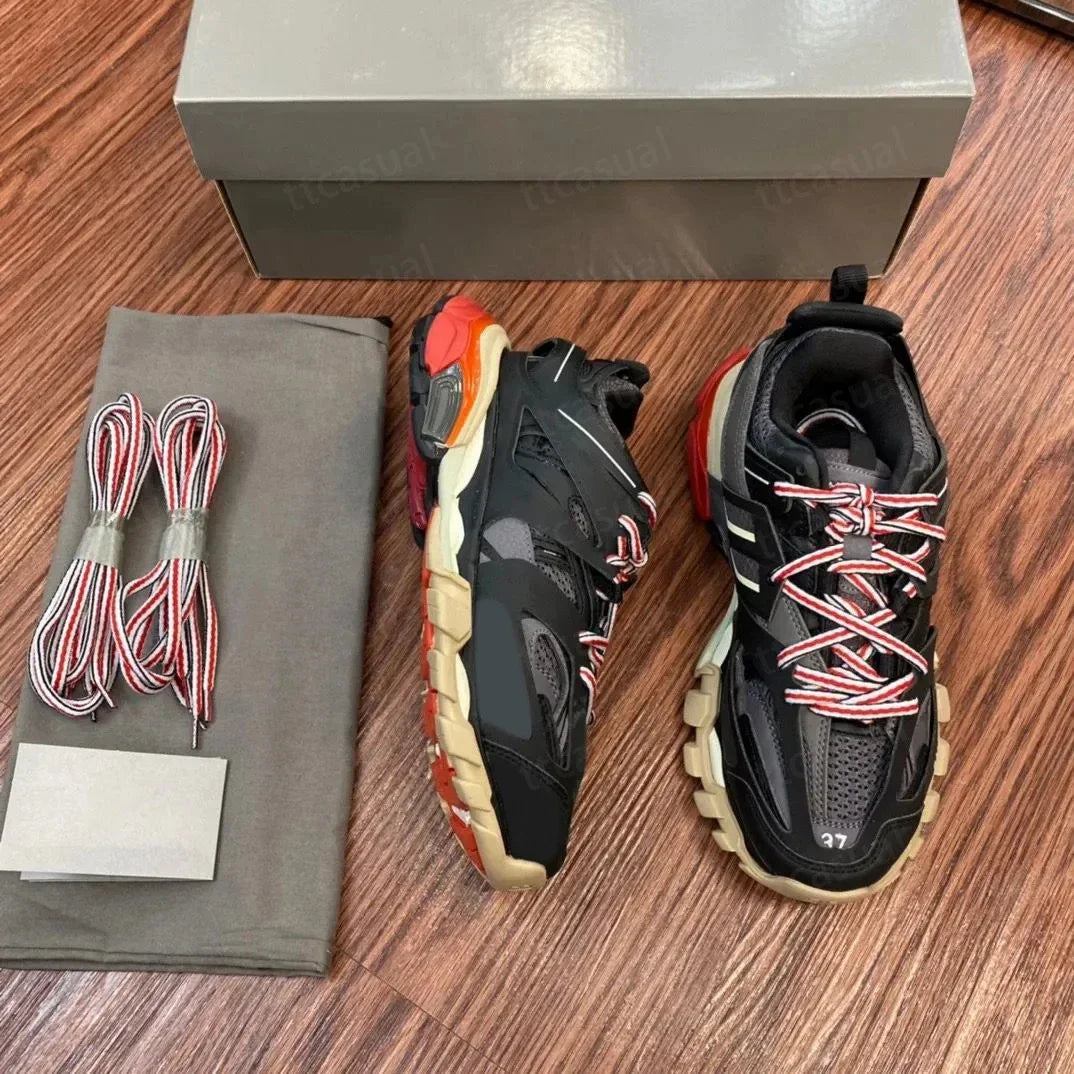 Designer Tracks 3 3.0 Men Women Casual Shoes Paris Triples White Black Pink Grey Beige Sneakers Brand 18ss Tess.S. Gomma