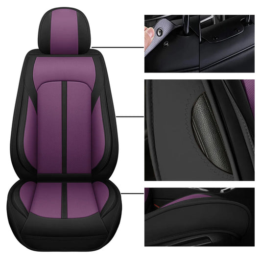 PU Leather Car Seat Covers Full Set,  Fit For Hyundai Tucson, Elantra, Sonata, IONIQ 5, Kona, Venue, Accent, Azera