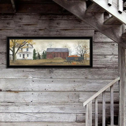 Framed "Pumpkins for Sale" Wall Art, Modern Decor Print for Living Room, Bedroom & Farmhouse Wall Decoration by Artist Billy