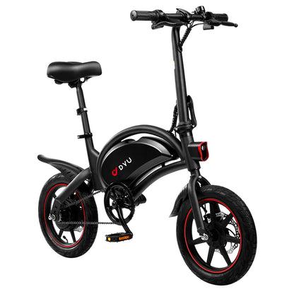 DYU D3F Adult ebike 250W City Ebike 36V10AH Battery Electric Bike 14 Inch Tire Folding E-bike