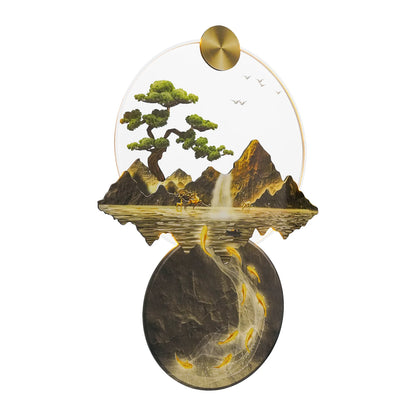 Wall Hanging Sculpture 3D Wall Painting with Light LED Light Decor Wall Art for Living Rooms Offices Kitchens Bedrooms Bathrooms