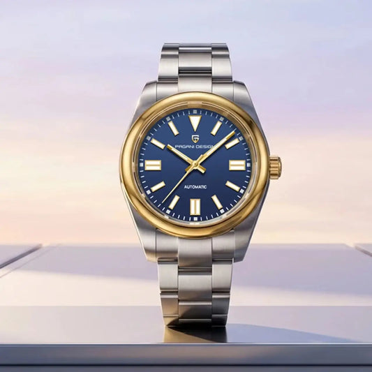 PAGANI DESIGN 2026 New Anniversary 40MM Gold Blue Luxury AR Sapphire glass Automatic Watch For Men Japan Movt 316L Stainless Steel Mechanical Wristwatch Men Fast Delivery From Local Warehouse