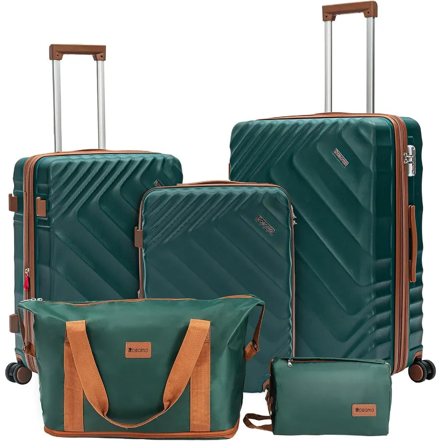 5-Piece Hard Shell Expandable Luggage Set, Airline Approved Carry-On