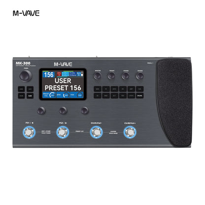 M-VAVE MK-300 Guitar Multi-Effects Processor with 3.5 Inch Screen, 150s Looper, 128 Amps Battery for Electric Guitar and Bass