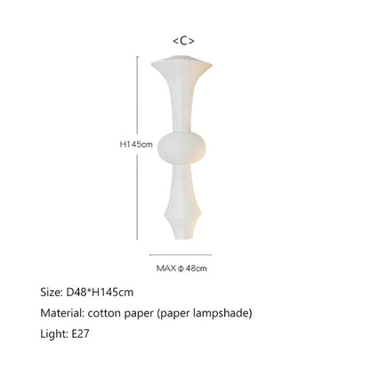 Janpanese Akari Rice Paper Lamp Modern Noguchi Yong Pendant Lamp Living Room Bedroom Corner Designer Light  Room Decor