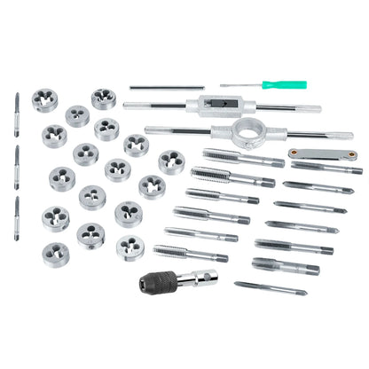 M3- Screw Nut Tap and Die Set with Wrenches and Thread Gauge Heavy Duty Hand Tools Tap and Die Set