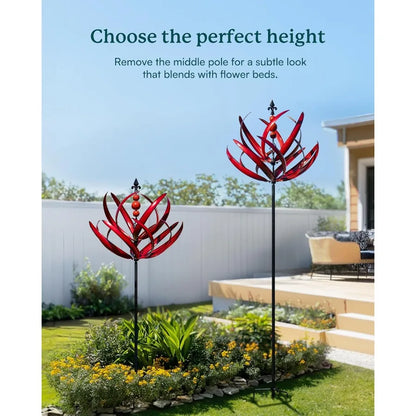 Yard Garden Wind Spinners - 91" Height Extra Large Wind Spinners Outdoor Metal Kinetic Wind Sculptures for Lawn Patio Garden De