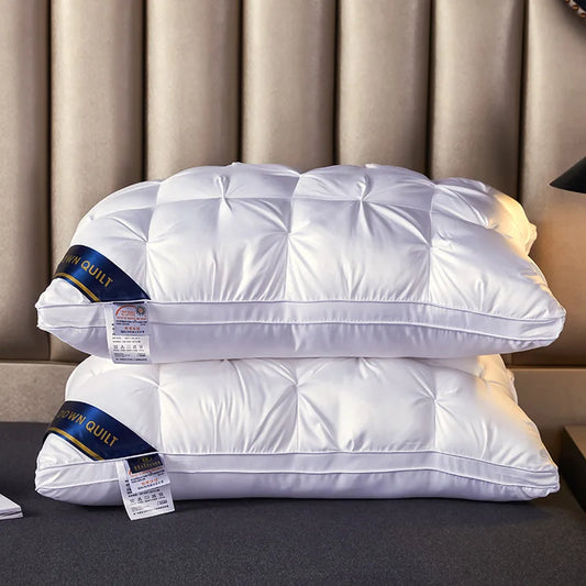 2-Piece Sleep Pillow Set, Soft Supportive Bed Pillows, Suitable for Back, Stomach, or Side Sleeping Luxury Hotel Pillows