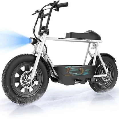 Peak 1200W Electric Scooter with Seat, 16 Inch Fat Tire Electric Scooter for Adults and Teens, E Scooter for Basket Commuting