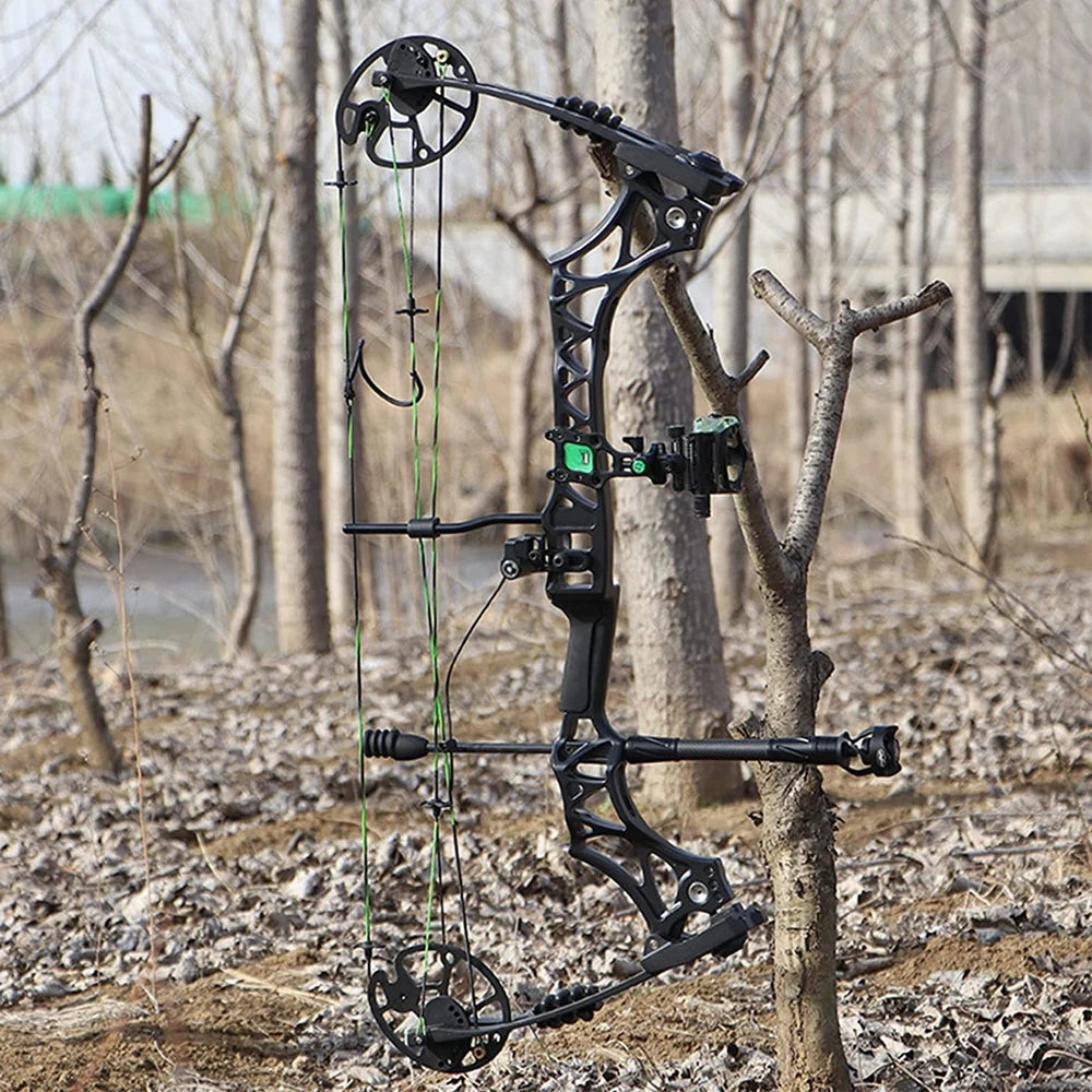 Archery Compound Bow Set 30-70lbs Let-off 80%  IBO 320 fps for RH Outdoor Hunting Shooting Training Practice Sports