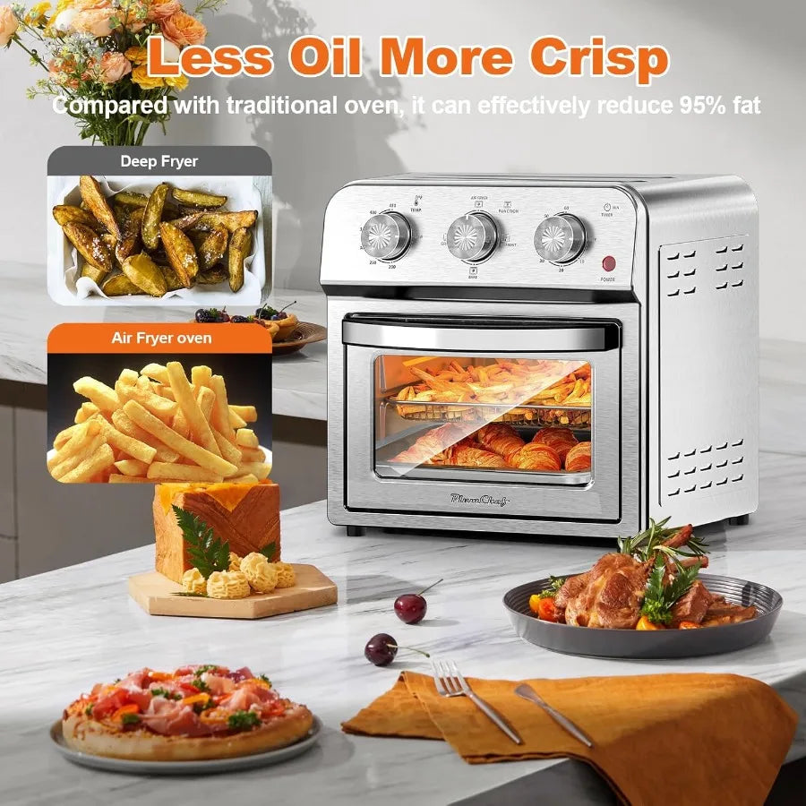 13QT Multifunctional Convection Toaster Oven Air Fryer Combo with 360 Hot Air Circulation for Healthy OilFree Cooking Adjustabl