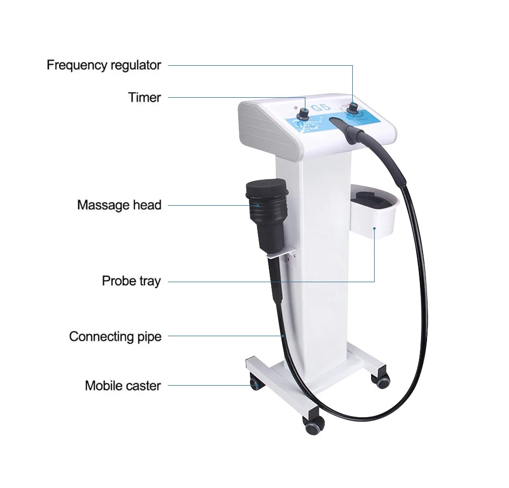 AOKO New  G5 Vibration 5 Heads Body Massager Fat Burning Slimming Beauty Machine Waist Massager Cellulite Lose Weight device
