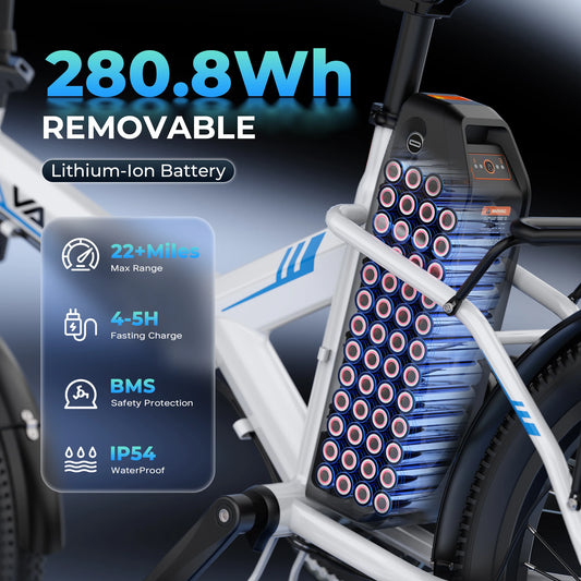 【1 Year Warranty】 Varun C20-2 Adult Electric Bike, 500W Peak Power, 36V 7.8Ah Battery, 20" Tire City E-bike, 20MPH, Ebike UL2849