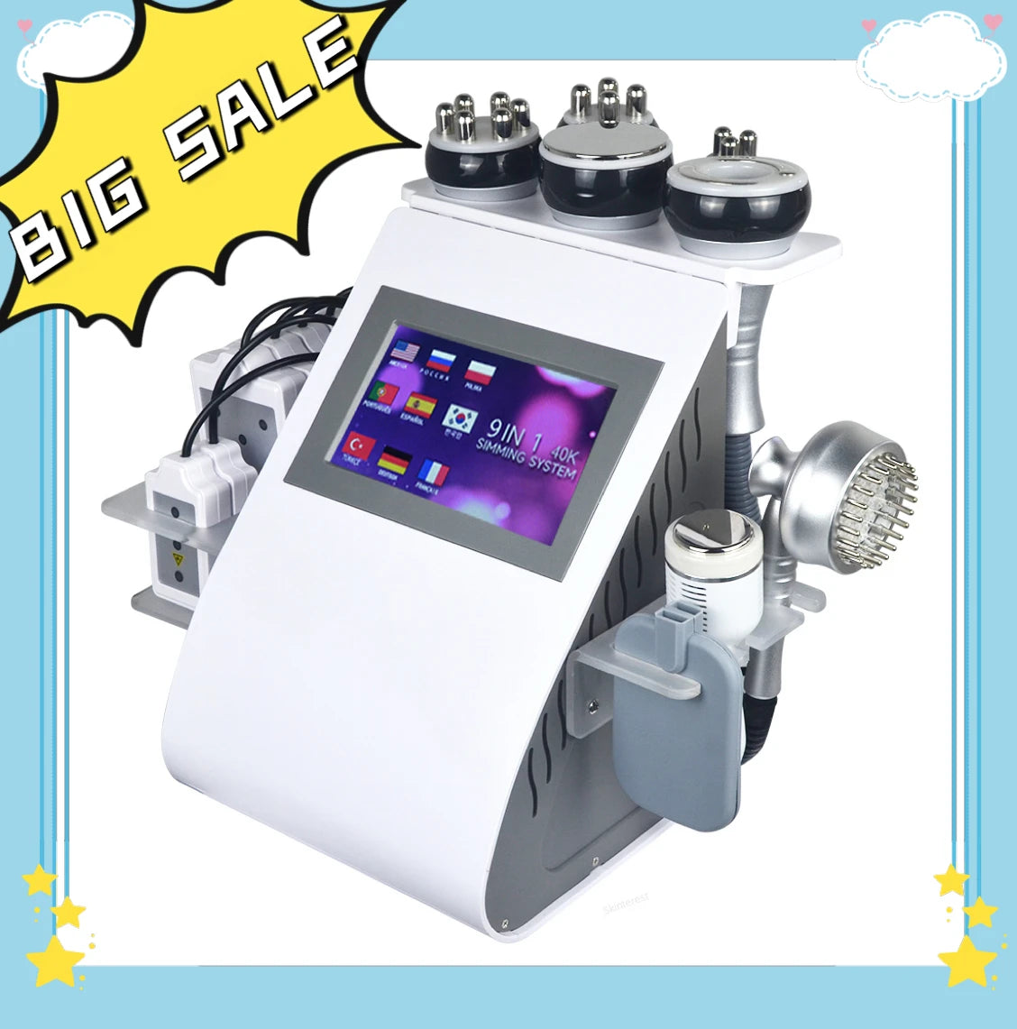 6/9 In 1 40k KIM 8 Cavitating Machine Household Beauty Tools Delivered Locally in the United States Quick Delivery, Free Gift of A Bottle of Gel