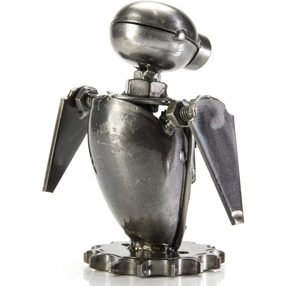 Recycled Metal Art Sculpture: Handcrafted Steel Creation from Scrap, Nuts and Bolts, Unique Handmade Artwork