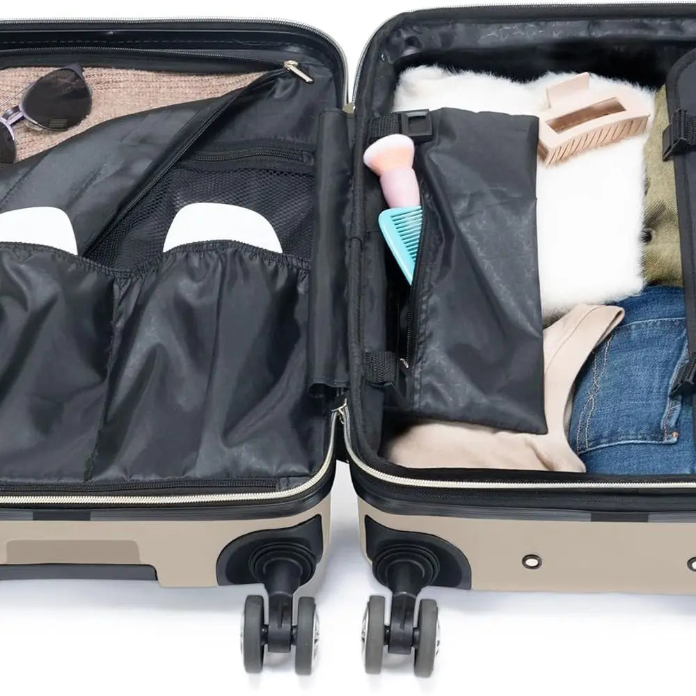 Kenneth Cole Madison Square 20 Expandable Taupe Hardshell Spinner Luggage