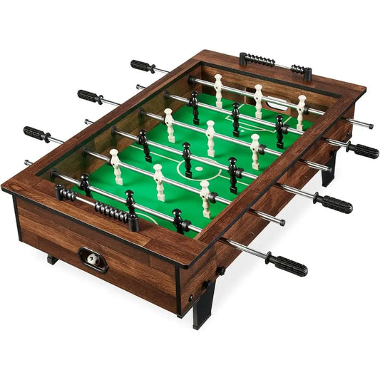 Tabletop Foosball Table, Compact Mini Arcade Table Hand Soccer for Kids and Adults, Home, Game Room with 2 Balls