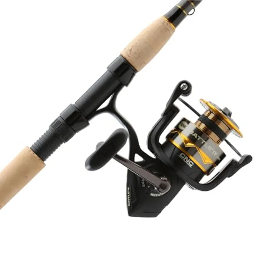 HighPerformance Fishing Combo with Battle IV Spinning Reel and Fishing Rod for Saltwater and Freshwater Angling Ideal for LongD