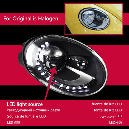 AKD Car Styling for VW Beetle Headlights 2013-2017 Beetle LED Headlight DRL Hid Head Lamp Bi Xenon Beam Automotive Accessories