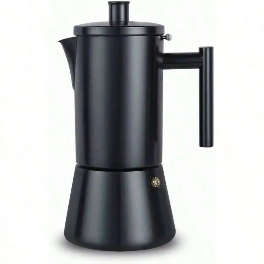 Diego Stovetop Espresso Maker Stainless Steel Italian Coffee Machine Maker 12Cup 17.5 Oz Moka Pot Induction Espresso Pot - Matte