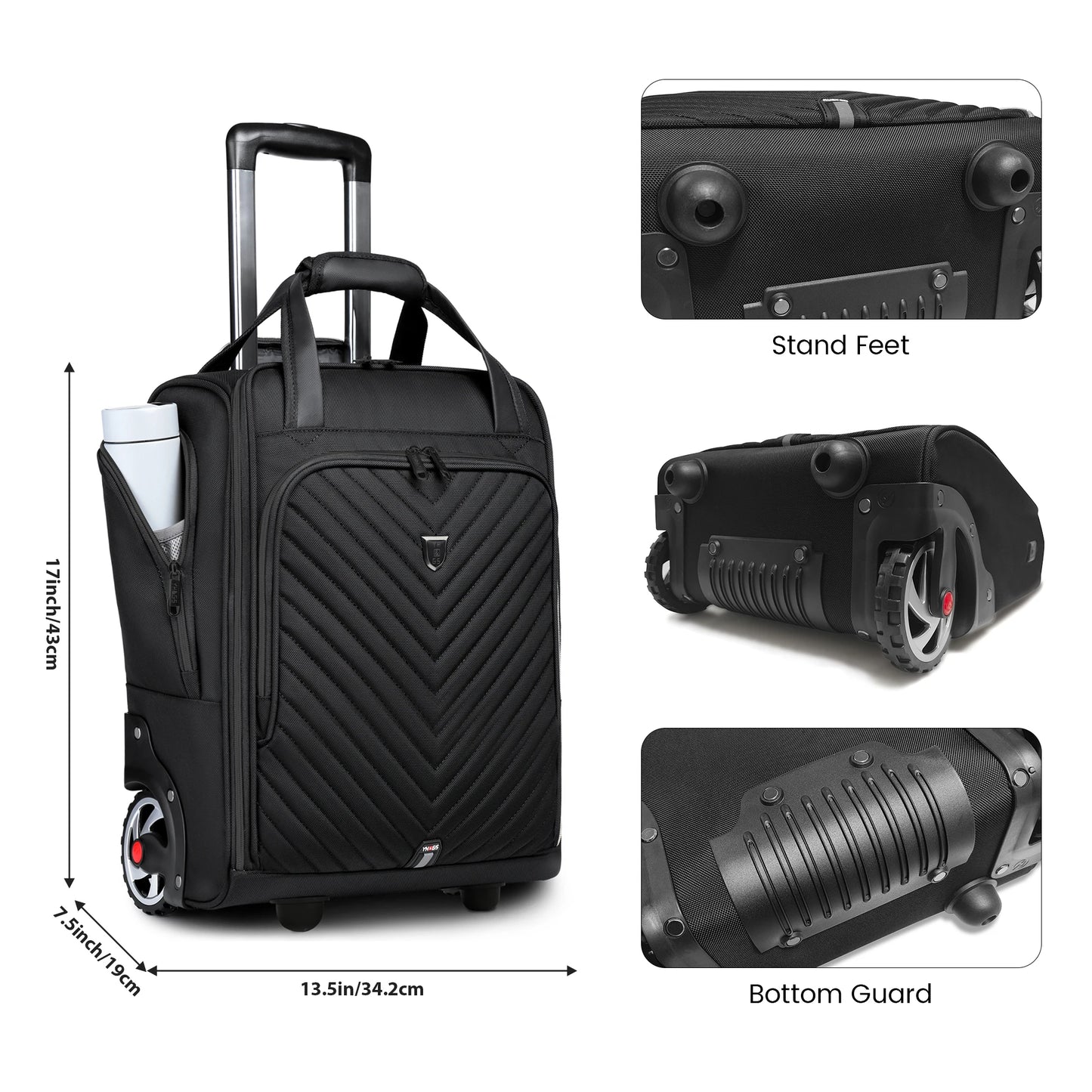 Laptop Bag Business Trolley Bags Carry-On Underseat Airlines Luggage Travel Bag with Wheels Women Men Briefcase for Men Women