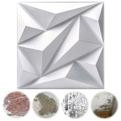 50/100Pcs Wall Decoration Stickers 30x30cm 3D Wall Paper Self-Adhesive Tile 3D Wall Sticker for Living Room Lobby Bedroom Office