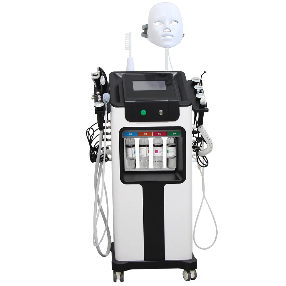 12-in-1 Women Beauty Equipment Bubble Oxyge Ultrasonic Scrubber Hydro Machine  Aqua Peeling Lift Skin Bubble Moisturizer Oxygen Machine