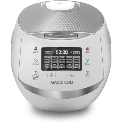 MAGiC COM Rice Cooker, 10Cups(Uncooked) 15 Pre-Set Menus, Multi-Cooker & Steamer, Non-Stick Inner Pot & Auto Keep-Warm