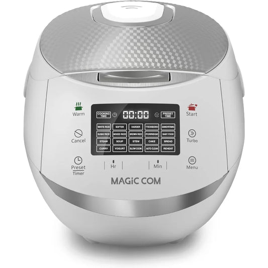 MAGiC COM Rice Cooker, 10Cups(Uncooked) 15 Pre-Set Menus, Multi-Cooker & Steamer, Non-Stick Inner Pot & Auto Keep-Warm