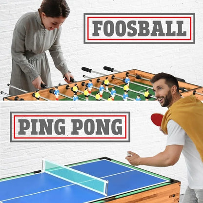 4in1 Multi Game Table 48 Sports Arcade with Accessories Ping Pong Air Hockey Pool Billiards Soccer Foosball All in One Indoor O