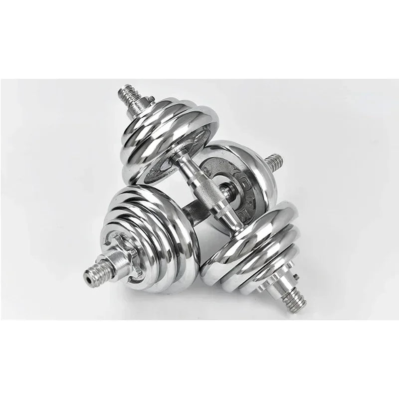 Upgrade Upgrade Barbell Combination Set Gym Household 15 / 30 / 20kg Fitness Free Weight Replace All Steel Electroplated Dumbbel