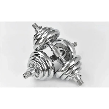 Upgrade Upgrade Barbell Combination Set Gym Household 15 / 30 / 20kg Fitness Free Weight Replace All Steel Electroplated Dumbbel