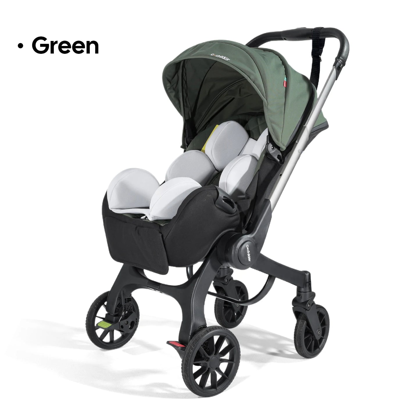 Go-Anywhere Baby Stroller, Features an Adjustable Backrest, Easy Fold, and Newborn-Friendly Design for City or Camping Use.
