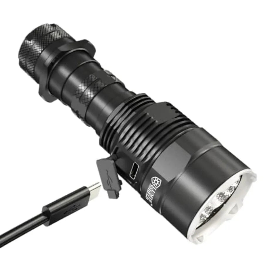 TM9K Pro 9900 Lumen High Lumen Tactical Flashlight FastCharging USBC for Search and Rescue Including S Sticker