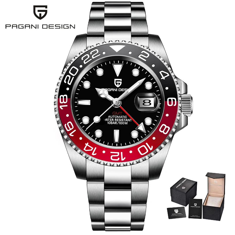 PAGANI DESIGN New V2 40MM GMT Men watch Mechanical Watches Luxury Automatic Watch Men Sapphire waterproof Wrist Watches for men