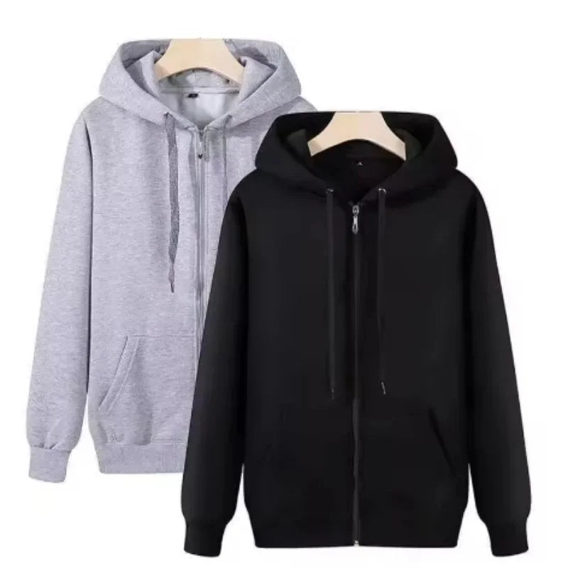 Men's Zip Up Hoodies Casual Zipper Jacket Coats Women Fleece Autumn Winter Harajuku Gothic Hooded Sweatshirts Sports Streetwear