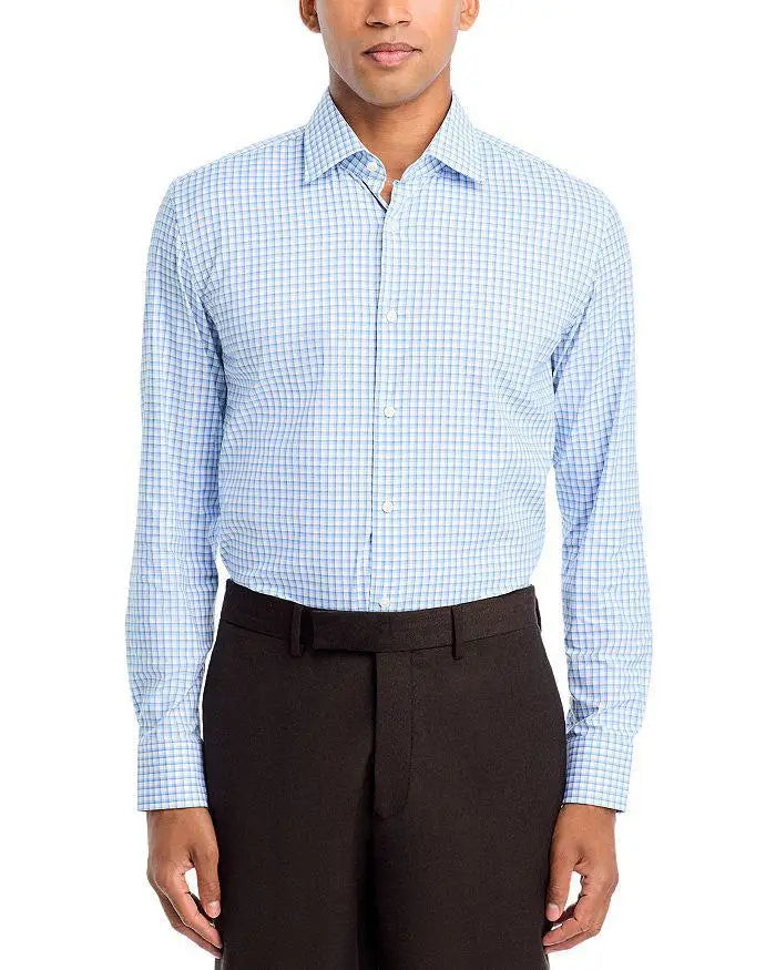 BOSS | Performance Stretch Check Slim Fit Dress Shirt