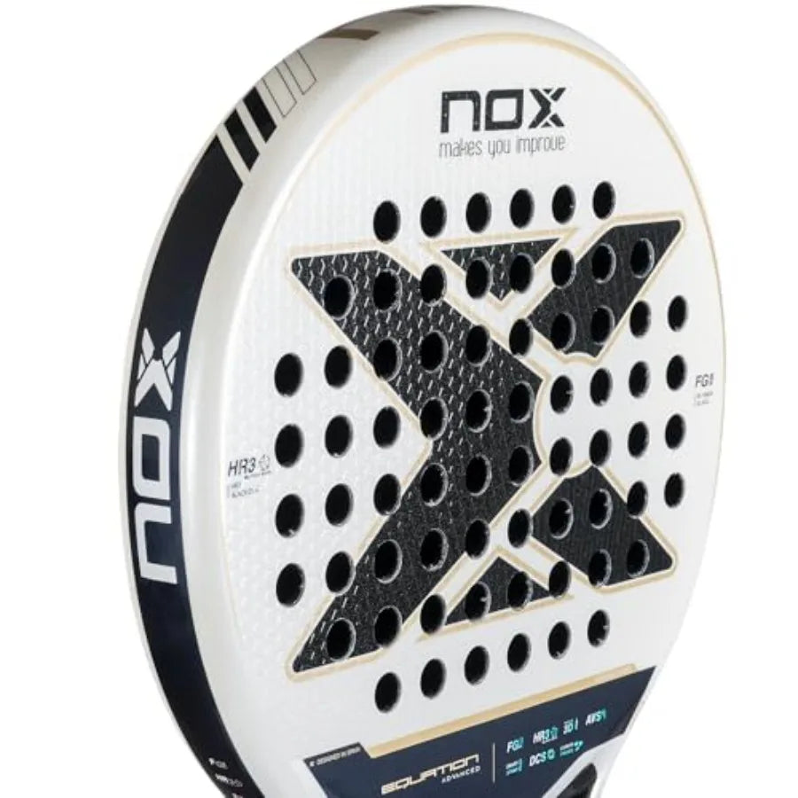 Padel Racket Equation Advanced Series 2025 High-Performance Carbon Frame HR3 Core 3D Textured Surface for Intermediate Adults S